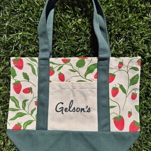 Gelson's Mini Strawberry Canvas Bag